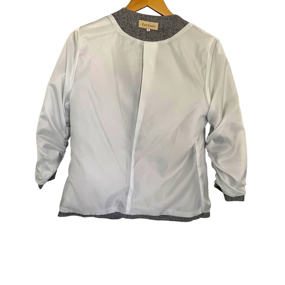 Gray, Ruched Blazer-Size Small - Picture 8 of 11